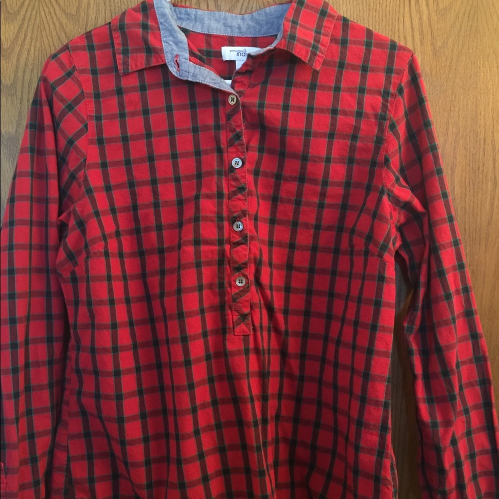 Red and Black Flannel with Green details